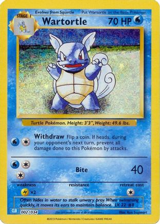Wartortle (002/034) Holofoil [Trading Card Game Classic]