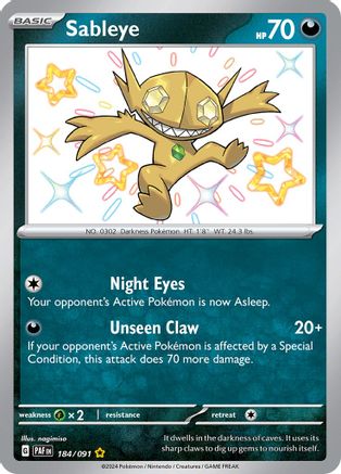 Sableye (184) Holofoil [SV: Paldean Fates]