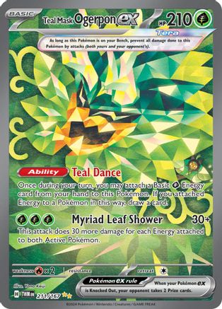 Teal Mask Ogerpon ex (211/167) Holofoil [SV06: Twilight Masquerade]