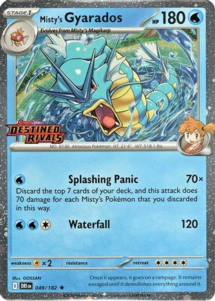 Misty's Gyarados (Destined Rivals Stamp) (49/182) Holofoil [SV10: Destined Rivals]