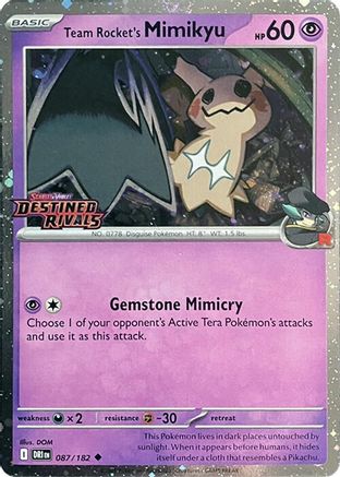 Team Rocket's Mimikyu (Destined Rivals Stamp) (87/182) Holofoil [SV10: Destined Rivals]