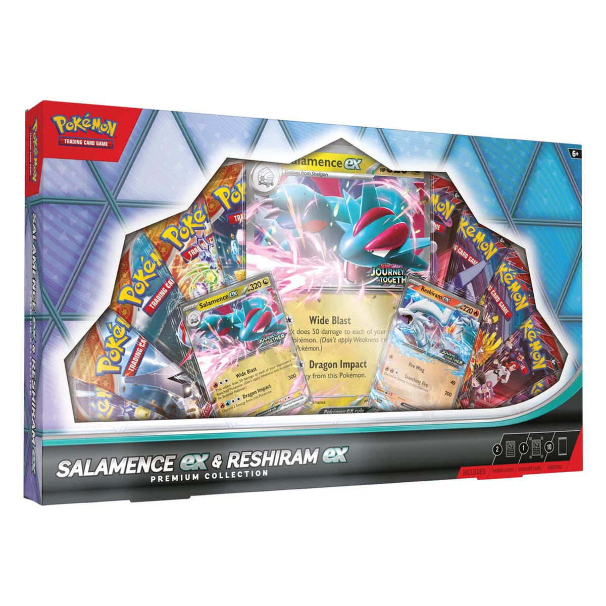 Pokemon Scarlet & Violet Salamence ex & Reshiram ex Premium Collection [10 Booster Packs, 2 Foil Promos, Oversize Card & More] (Pre-Order ships October 10)